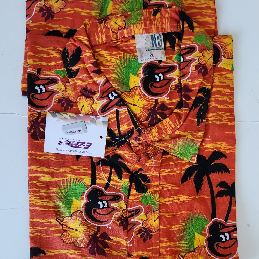 Baltimore orioles sga Hawaiian shirt size xl w tags